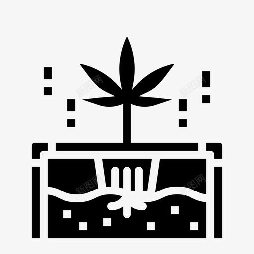 大麻水培大麻生长svg_新图网 https://ixintu.com 大麻 水培 生长 植物