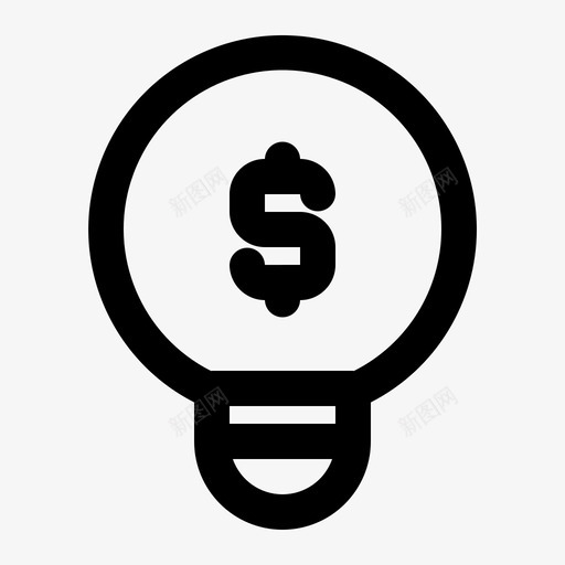 创意灯泡商业和金融概述svg_新图网 https://ixintu.com 灯泡 创意 商业 金融 概述