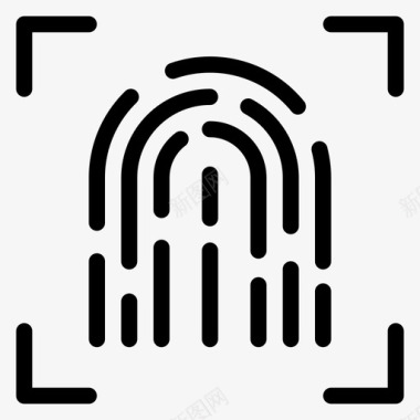 指纹扫描密码安全图标