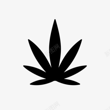 大麻叶子杂草图标