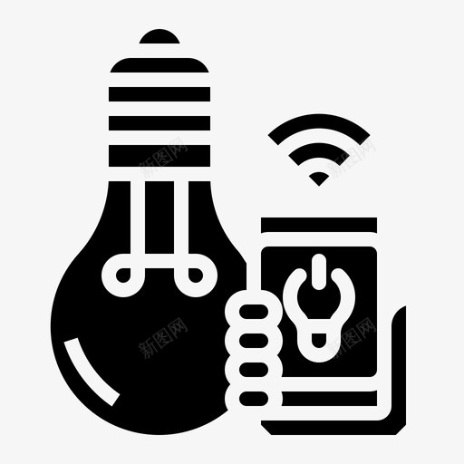 智能灯灯泡物联网svg_新图网 https://ixintu.com 智能 联网 灯泡 手机 雕文