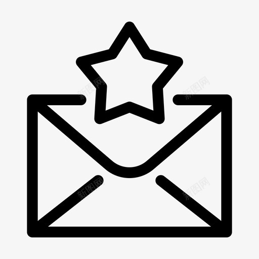 星号消息信封收藏夹svg_新图网 https://ixintu.com 消息 星号 信封 收藏夹 信件 应用程序 大纲 界面