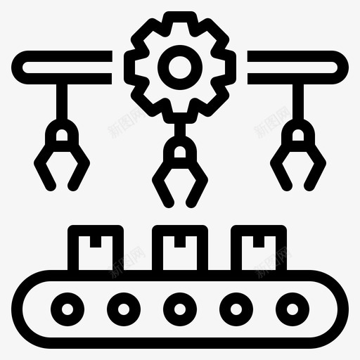 制造工厂物联网svg_新图网 https://ixintu.com 制造 工厂 联网 机器 机器人