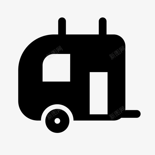 大篷车露营车房车svg_新图网 https://ixintu.com 大篷车 露营 车房 房车 旅行车 旅行 拖车