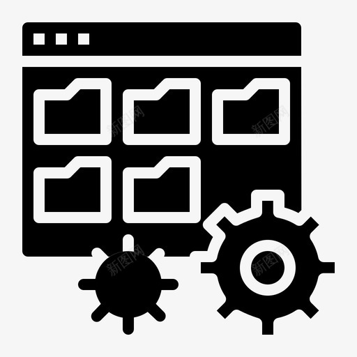 文件夹管理数据设置svg_新图网 https://ixintu.com 文件夹 管理 管理文件 数据 设置 结构 开发 图示