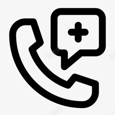 医疗帮助电话紧急情况图标