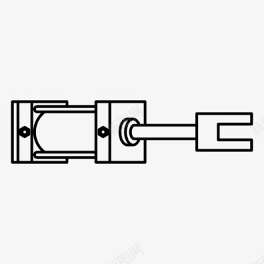 气缸力液压图标