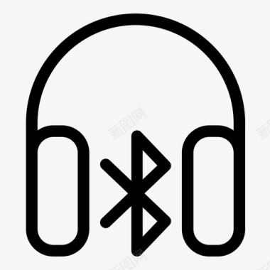 蓝牙耳机无线音乐图标