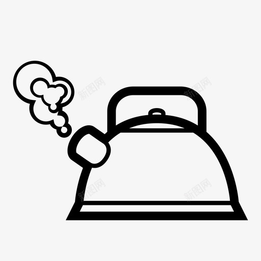 水壶煮沸器热水器svg_新图网 https://ixintu.com 水壶 煮沸 热水器 厨房 蒸汽 炉子