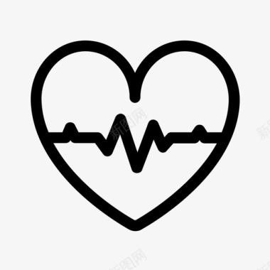 心跳心脏线医学图标