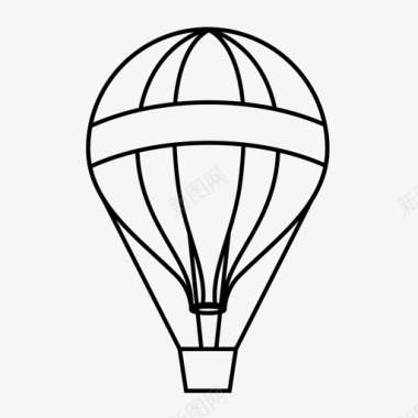 热气球飞行飞图标