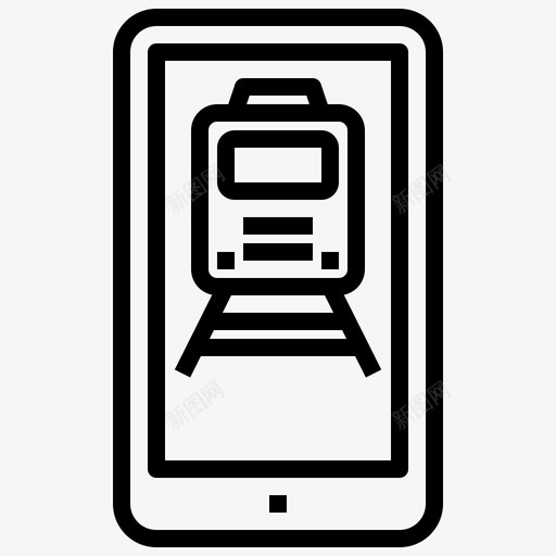 应用程序铁路智能手机svg_新图网 https://ixintu.com 铁路 应用程序 智能 手机 技术 火车 轮廓