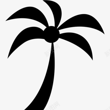 棕榈树符号沙子图标