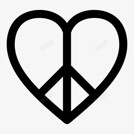 爱与和平情人爱svg_新图网 https://ixintu.com 和平 爱与 情人节 情人 人爱 内心 标志 被爱 平心