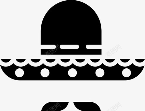 墨西哥帽子文化马里亚奇图标
