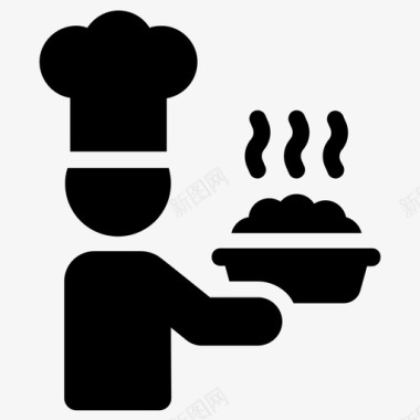食物厨师热菜图标