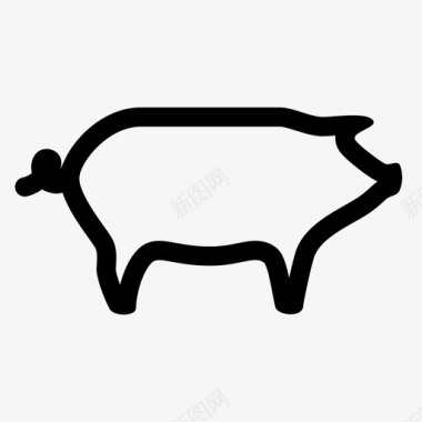 肉制品猪动物农场图标