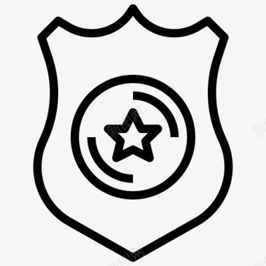 警徽警察盾牌图标