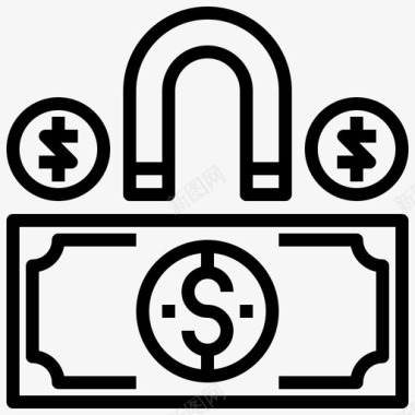 赚钱现金货币图标
