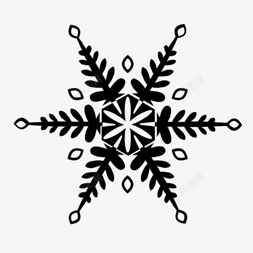 雪花白色圣诞节雪人svg_新图网 https://ixintu.com 冰冻 雪花 白色 圣诞节 雪人 几何 水晶 暴风雪
