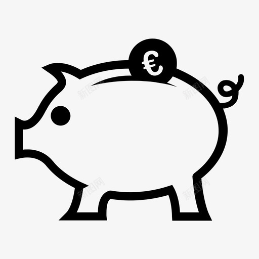 存钱罐月票月费svg_新图网 https://ixintu.com 存钱 月票 储蓄 月费 家庭 账单 欧元