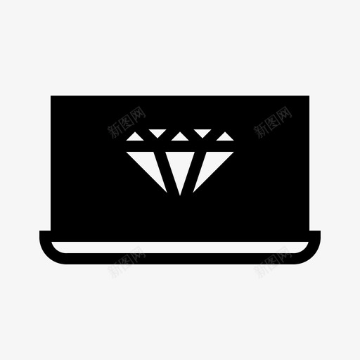 笔记本电脑钻石珠宝svg_新图网 https://ixintu.com 笔记本 电脑 钻石 珠宝 保护 购物 符号