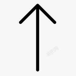 icon追加唤醒向上箭头细箭头符号高清图片