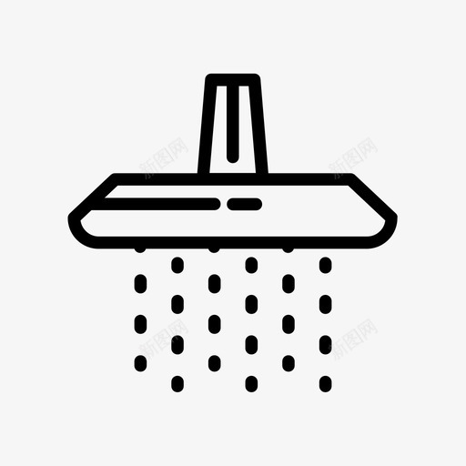 淋浴淋浴头个人卫生svg_新图网 https://ixintu.com 淋浴 水滴 个人 卫生 沐浴露 浴室