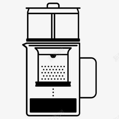 冷饮机冰咖啡机冰咖啡图标