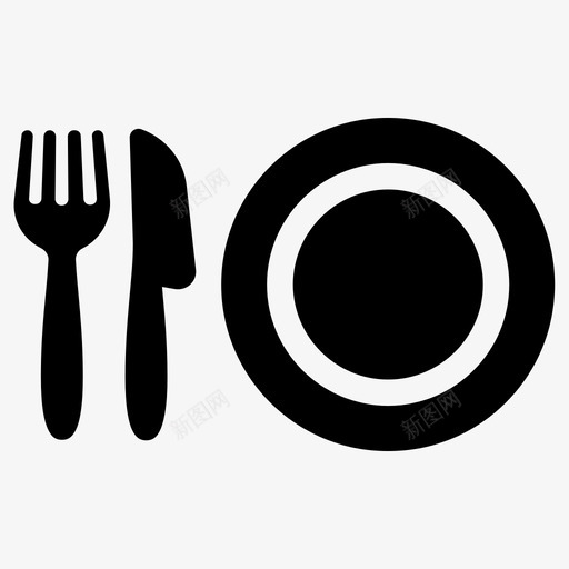 吃食物饭局svg_新图网 https://ixintu.com 吃食 食物 饭局 盘子 餐具 餐馆
