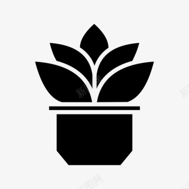 植物盆栽芦荟农业和园艺图标