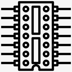 五金器件ic插座元器件计算机高清图片