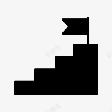 楼梯升旗标志图标