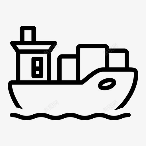 集装箱船货物物流svg_新图网 https://ixintu.com 集装箱船 物流 货物 航运 概述