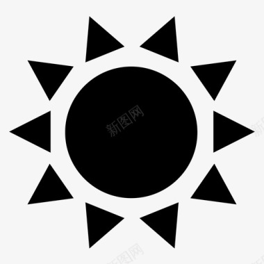 太阳维生素d符号图标