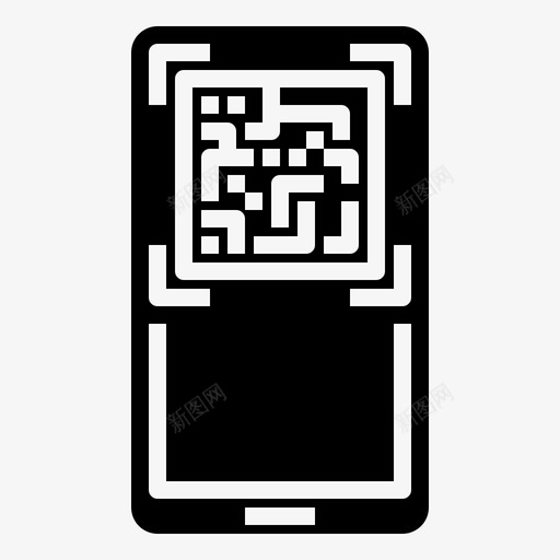 条码扫描手机手机智能手机svg_新图网 https://ixintu.com 手机 条码扫描 智能 电话 条码 二维 码字 字形