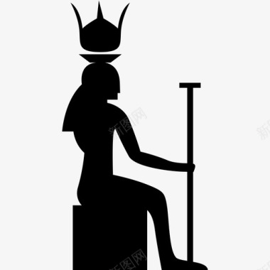 埃及符号豺狼欧西里斯图标