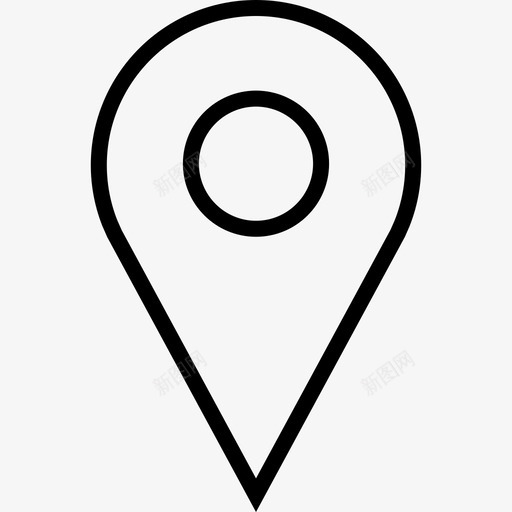 单gps引脚点地图svg_新图网 https://ixintu.com 单引脚 地图 位置 定位 查找 方向 目的地 旅行 导航