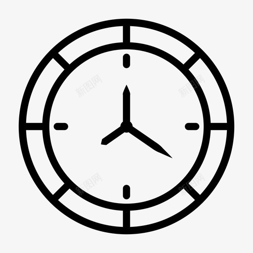 挂钟办公室时间svg_新图网 https://ixintu.com 挂钟 办公室 时间 混合 平面 平面图 图标