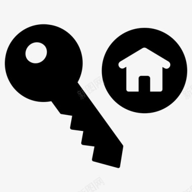 钥匙房子钥匙私人钥匙图标