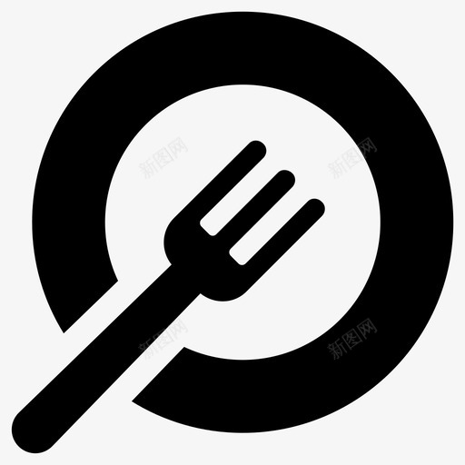 盘碟叉svg_新图网 https://ixintu.com 盘碟 厨具 餐具 餐厅