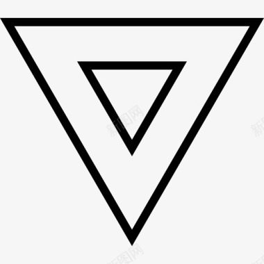 三角形向下形状相反图标
