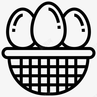 鸡蛋食物营养图标