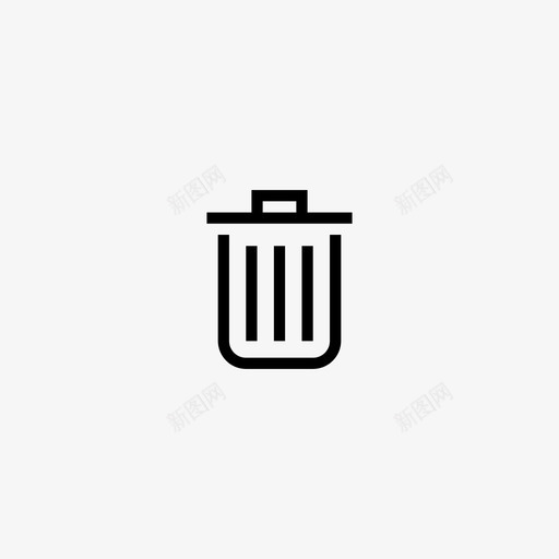 垃圾桶废物移除svg_新图网 https://ixintu.com 垃圾桶 废物 处理 丢弃 删除 除号