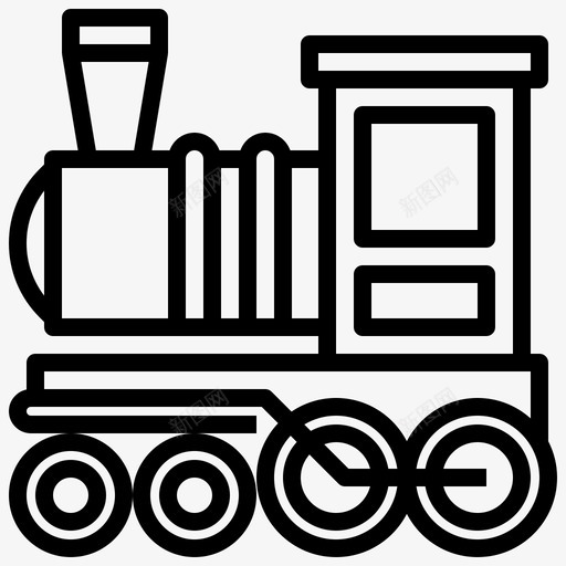 机车货物发动机svg_新图网 https://ixintu.com 铁路 机车 货物 发动机 火车 轮廓