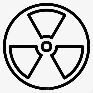 核辐射原子危险图标