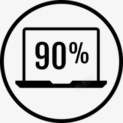 百分之九十笔记本电脑百分之九十信息图形6高清图片