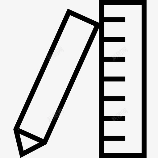 铅笔和尺子木材学习用品svg_新图网 https://ixintu.com 铅笔 尺子 学习 木材 用品 测量 标记 教育 写作 学校教育