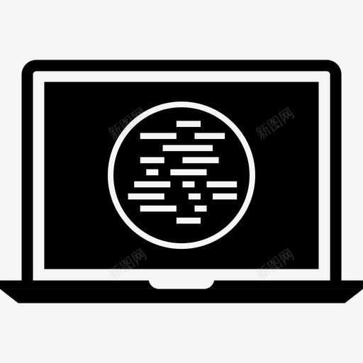 笔记本电脑上的代码前端web开发2glyphsvg_新图网 https://ixintu.com 笔记本 电脑 代码 前端 开发
