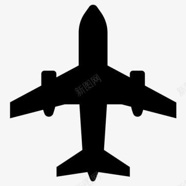 航空公司波音喷气式飞机图标